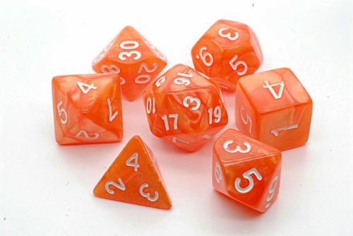 Orange LegendDice Pearl Dice Set